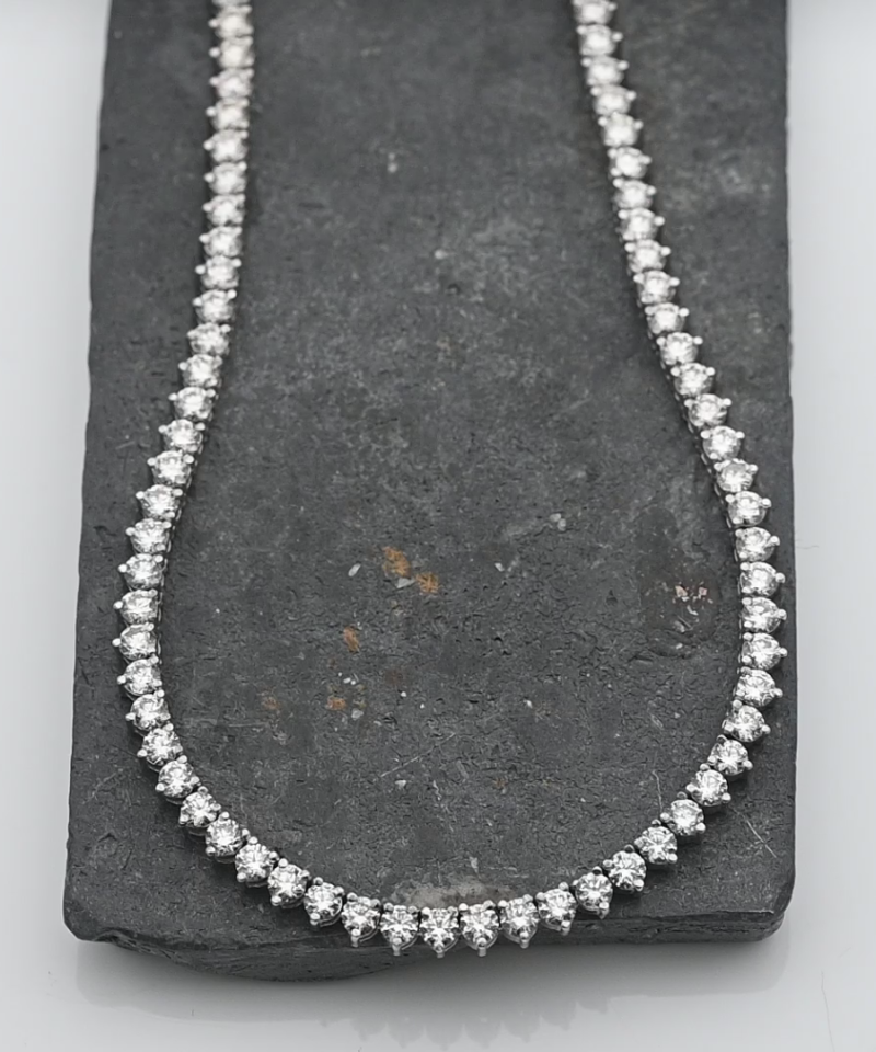 שרשרת טניס משובצת יהלומים - מק"ט 15985, זהב 14K